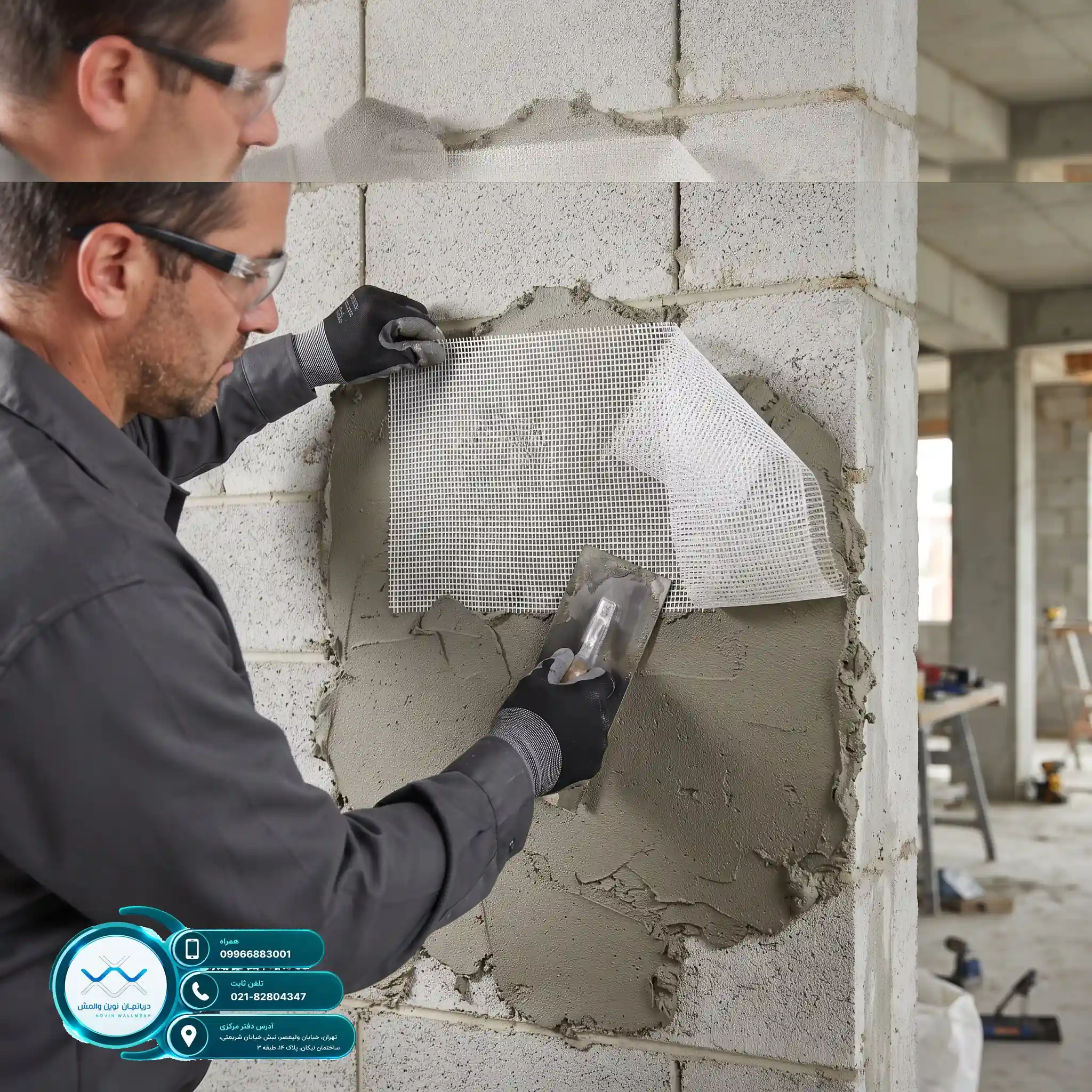 هزینه اجرای وال مش با مش Zr-Glass مقاوم در برابر باز