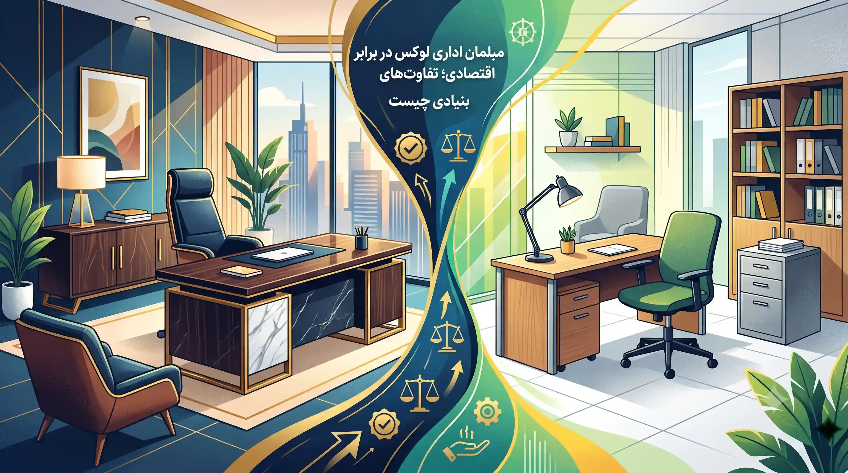 💎 مبلمان اداری لوکس در برابر اقتصادی؛ تفاوت&zwnj;های بنیادی چیست