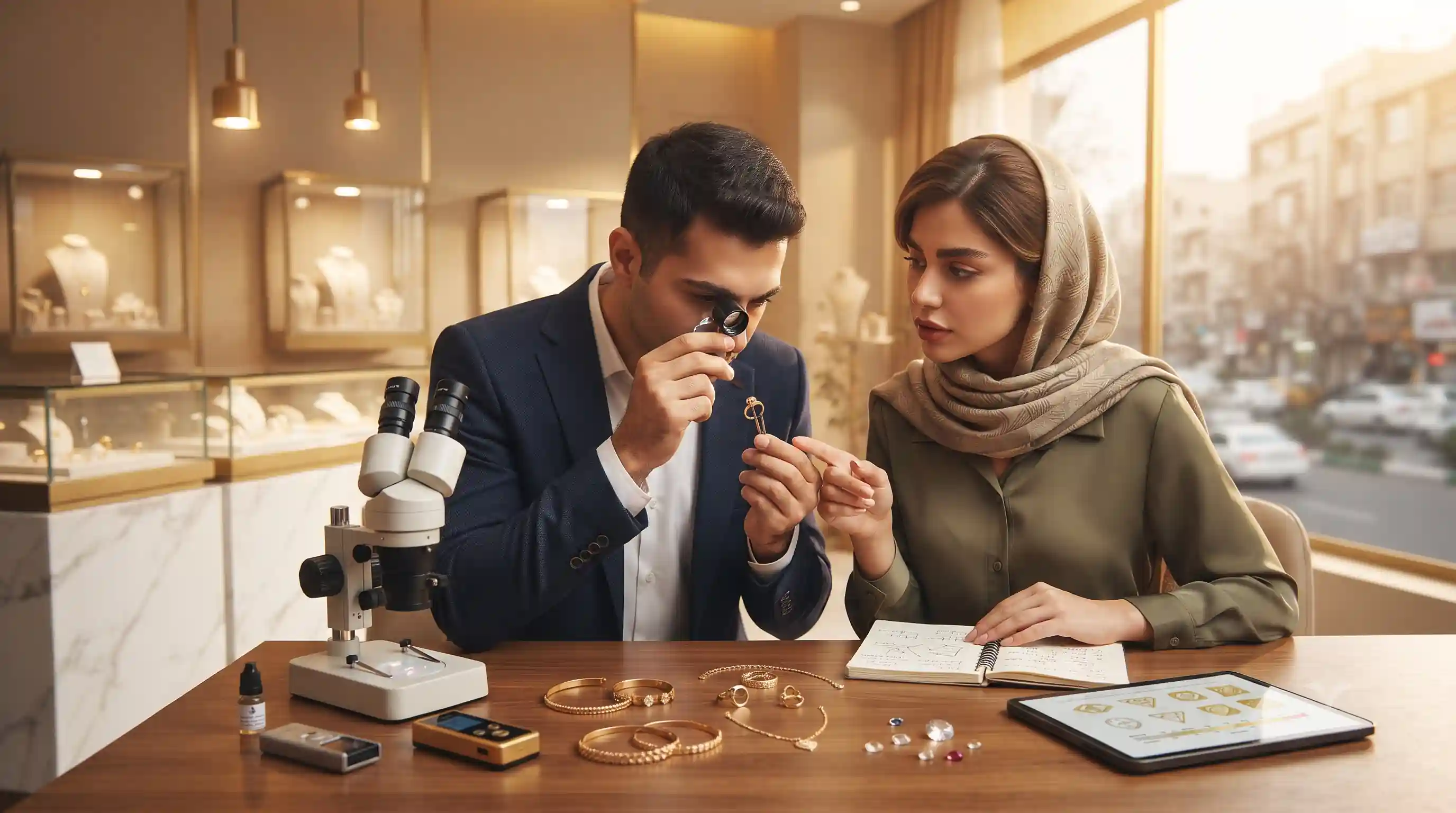 🔍 شناخت عیار و تشخیص اصالت طلا و جواهرات