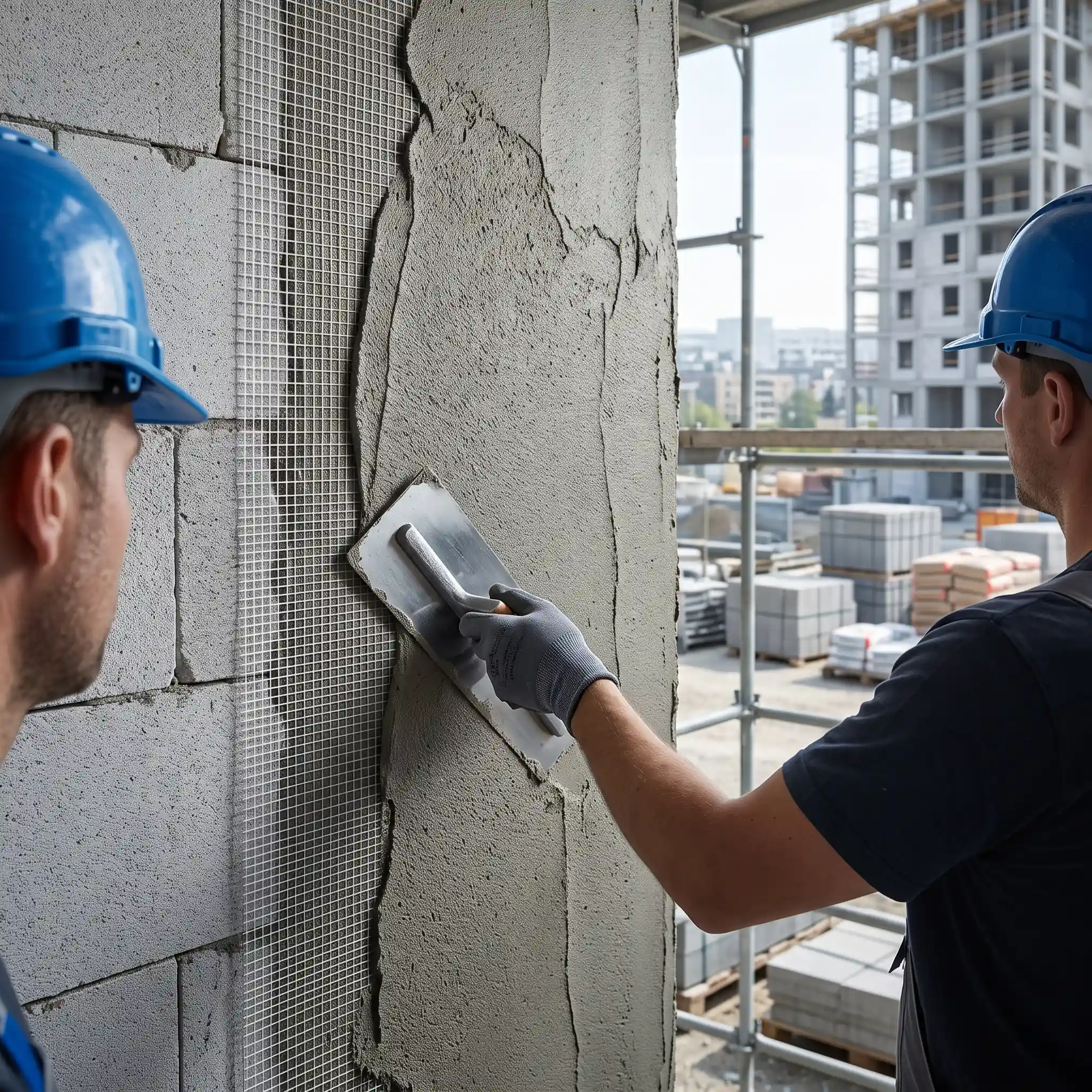 خرید پلاستر پایه سیمانی نوین وال مش برای دیوار و کیفیت مجتمع