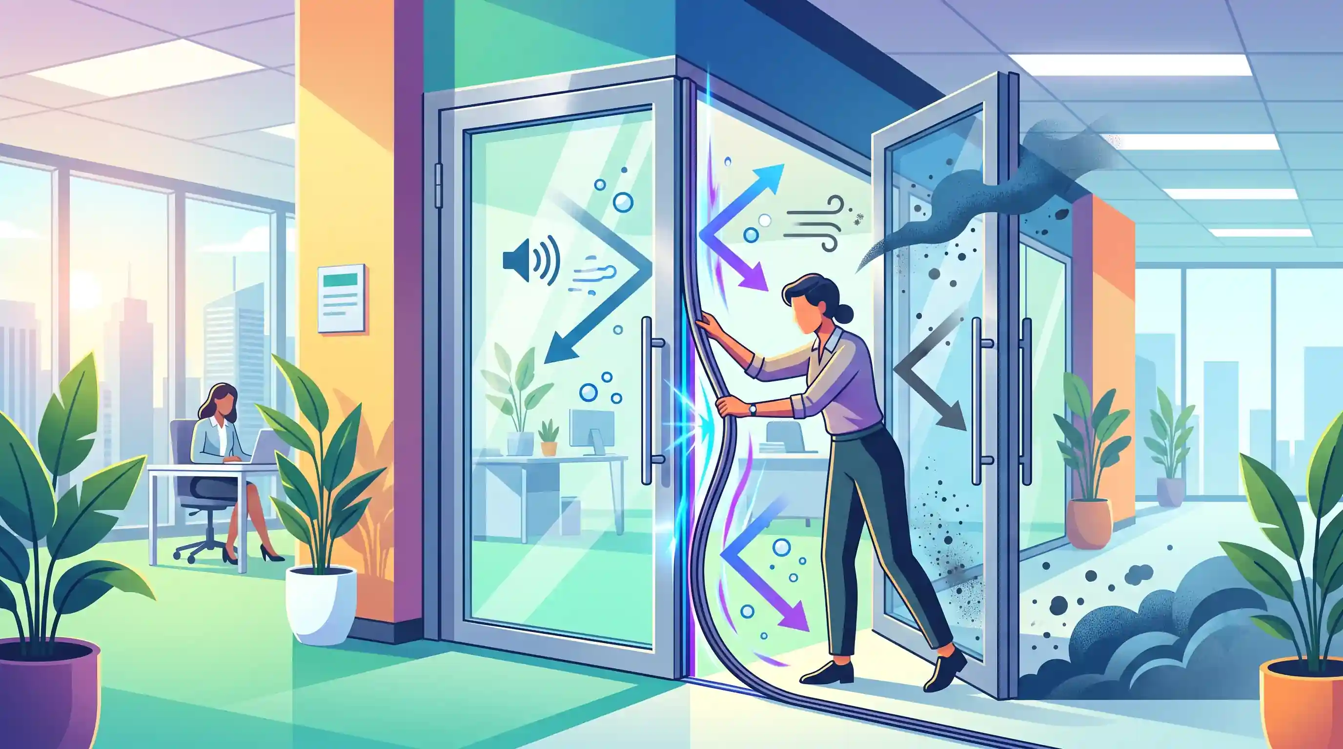 🚪 اهمیت درزگیری درگاه&zwnj;ها و درب&zwnj;های اداری در ایزولاسیون