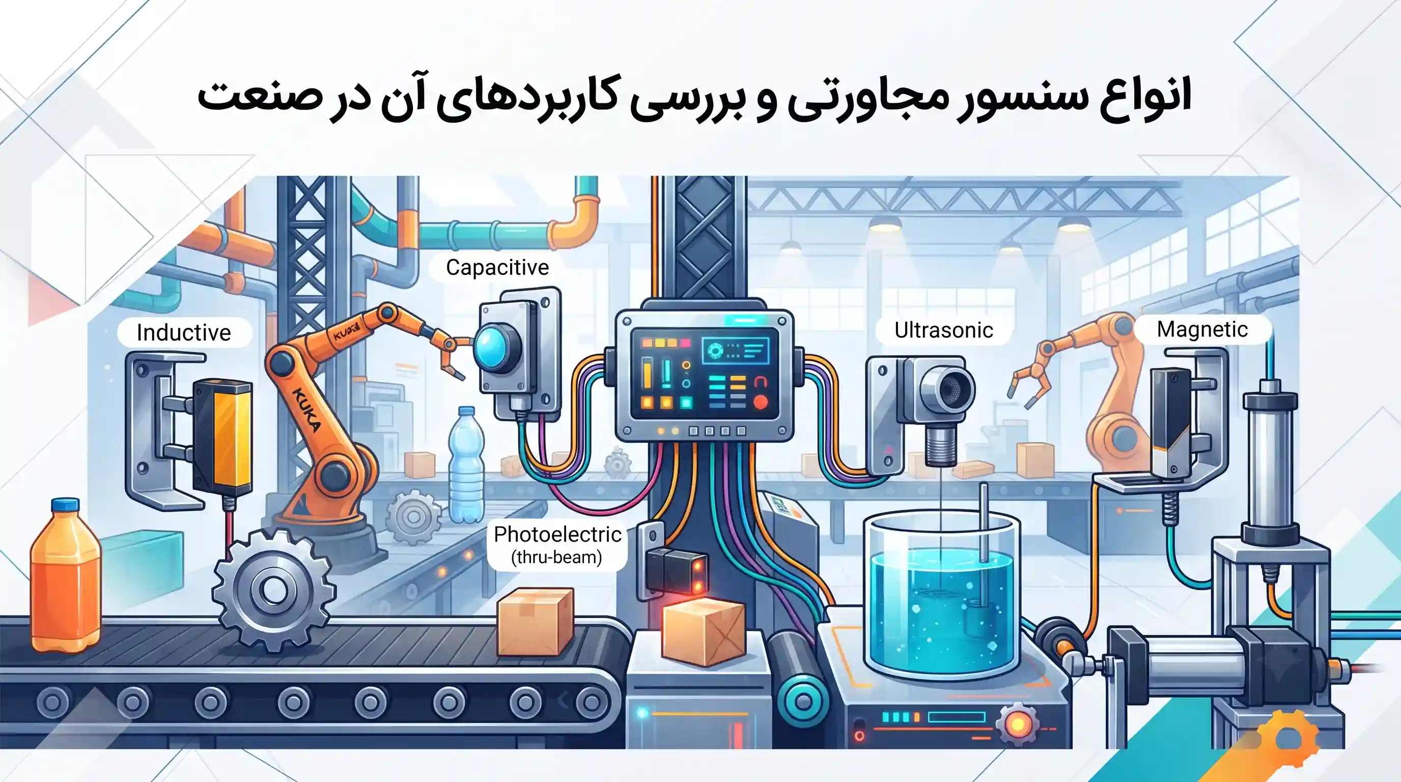 ⚡ انواع سنسور مجاورتی و بررسی کاربردهای آن در صنعت