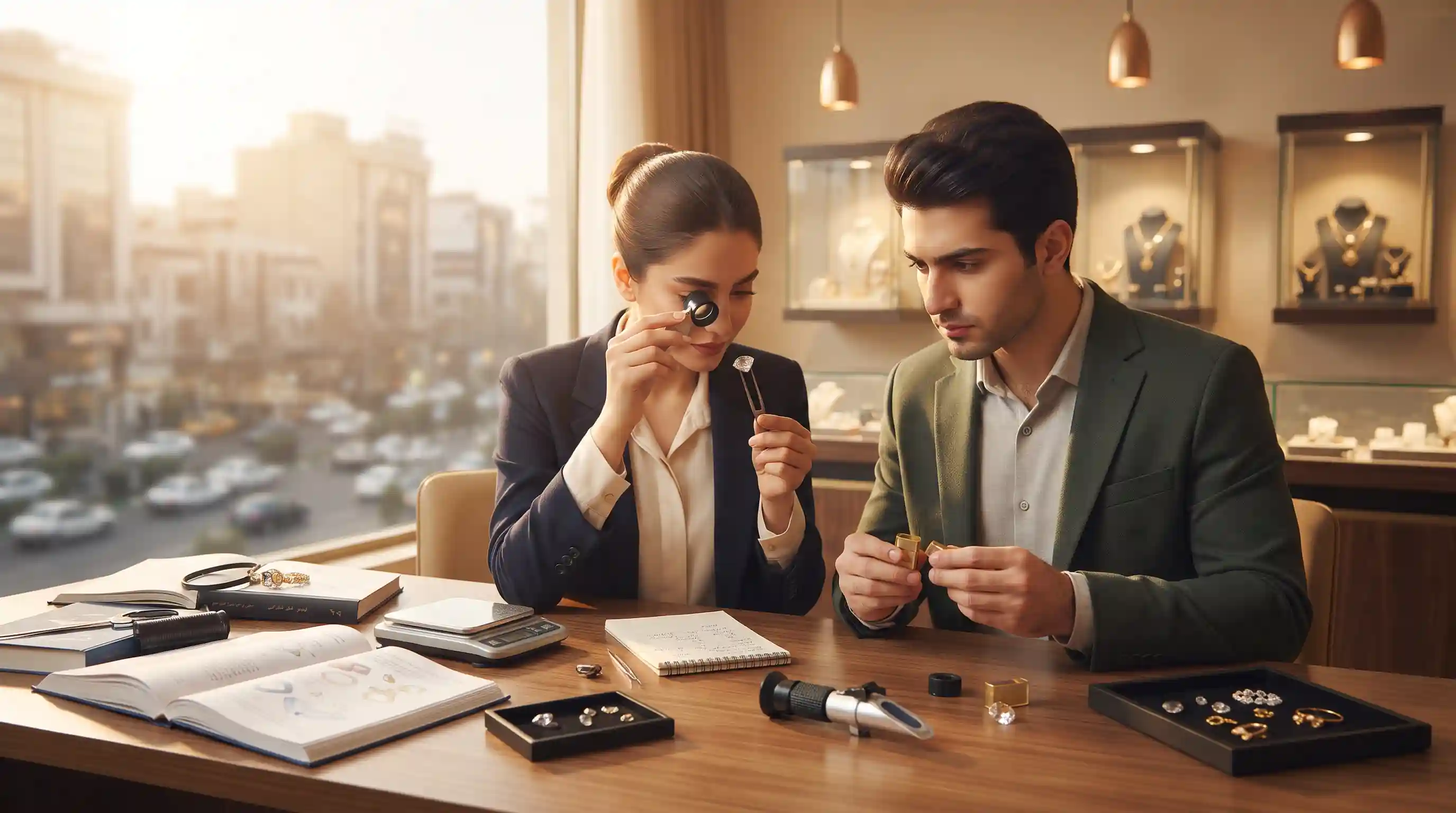 💎 تکنیک&zwnj;های پیشرفته در تشخیص سنگ&zwnj;های قیمتی و عیار طلا