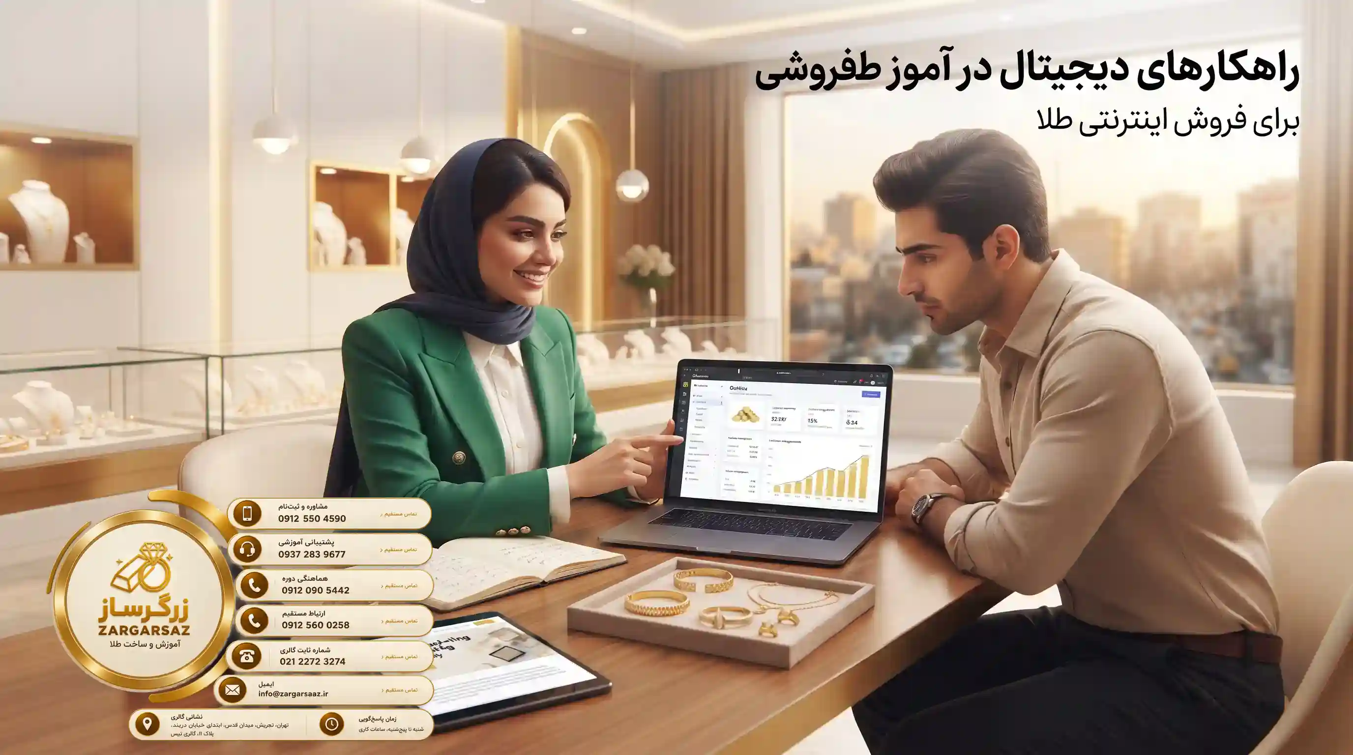 راهکارهای دیجیتال در آموزش طلافروشی برای فروش اینترنتی طلا