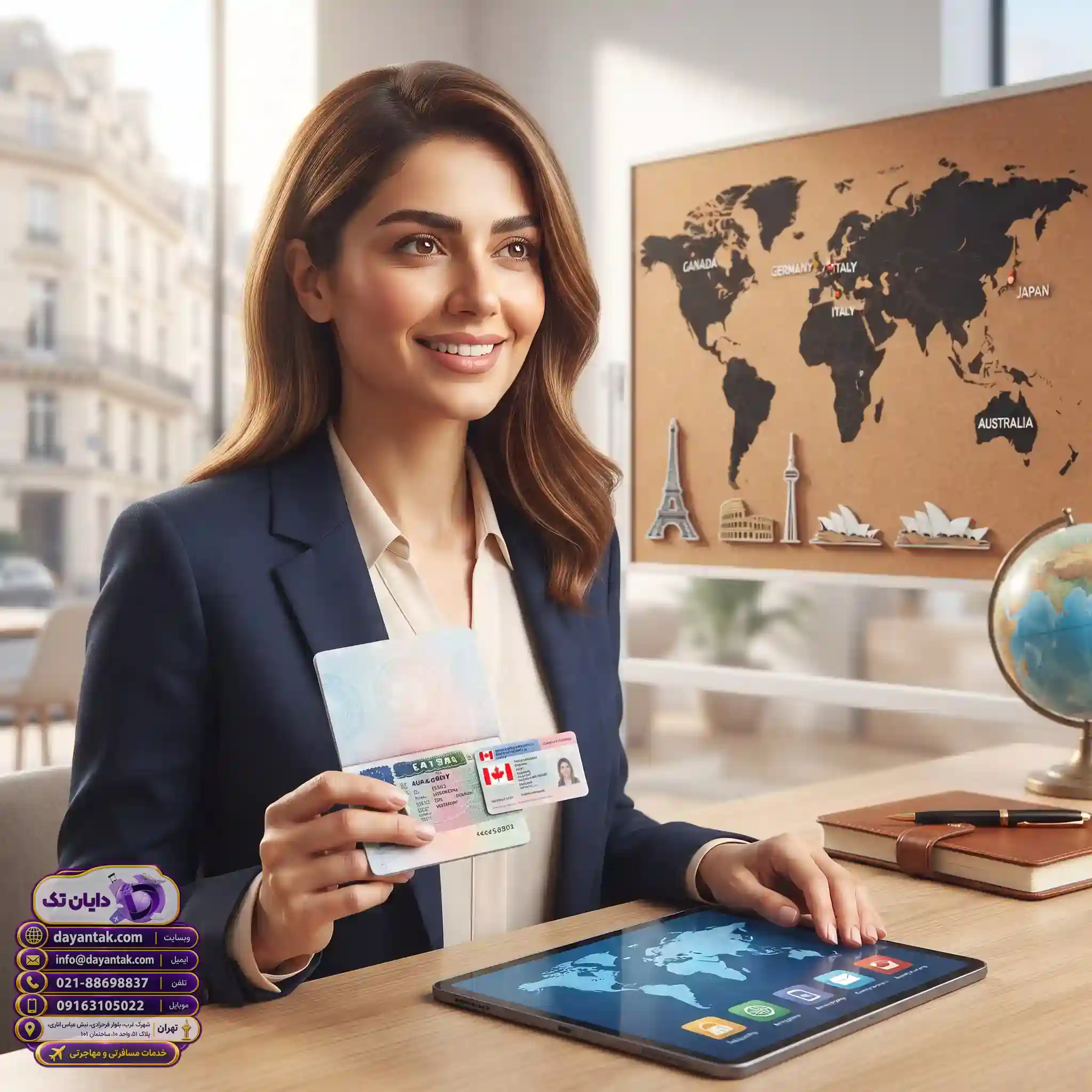 موسسه مهاجرتی دایان تک اخذ ویزای اروپا را می‌دهد