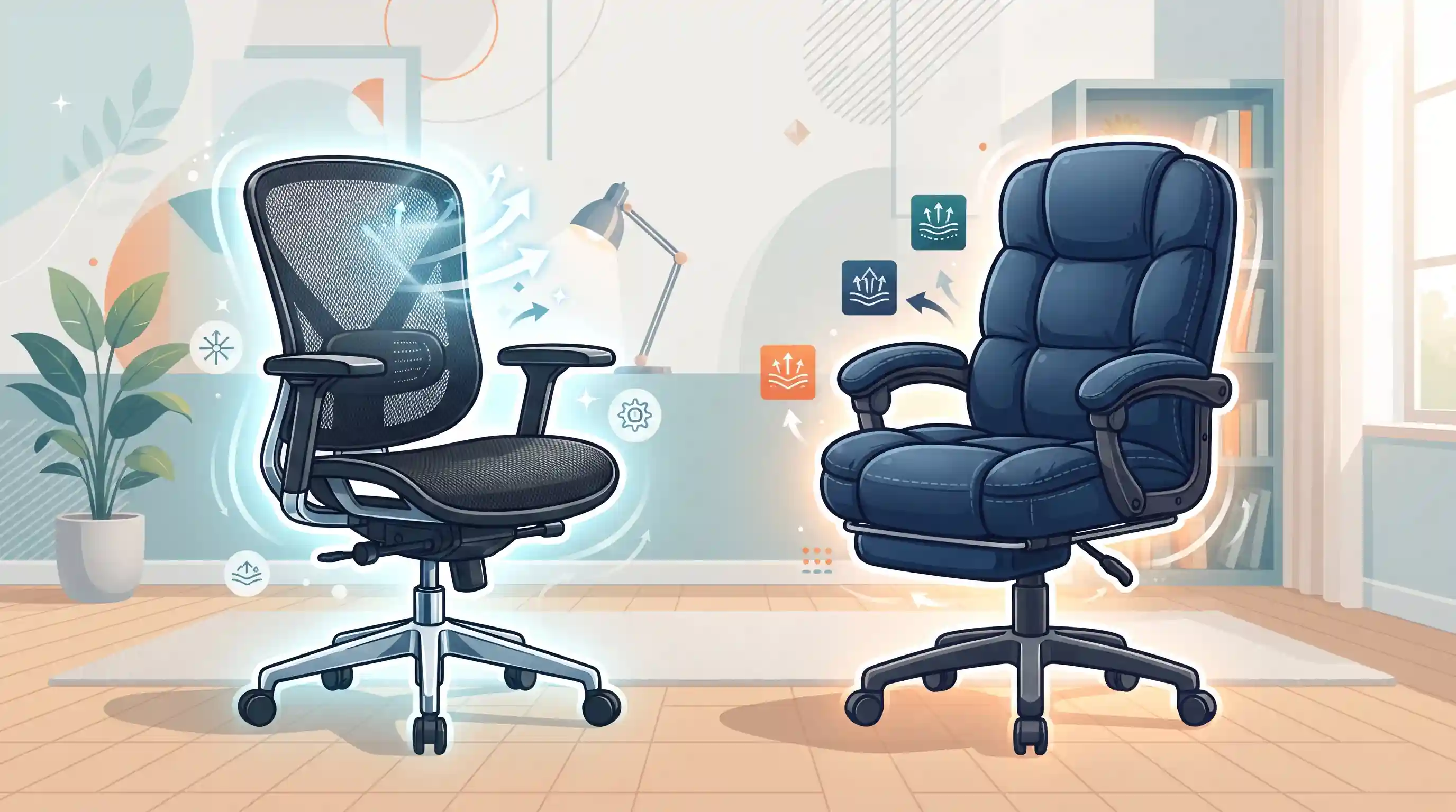 🧵 مش یا فوم؛ کدام جنس برای صندلی ارگونومیک مناسب‌تر است؟