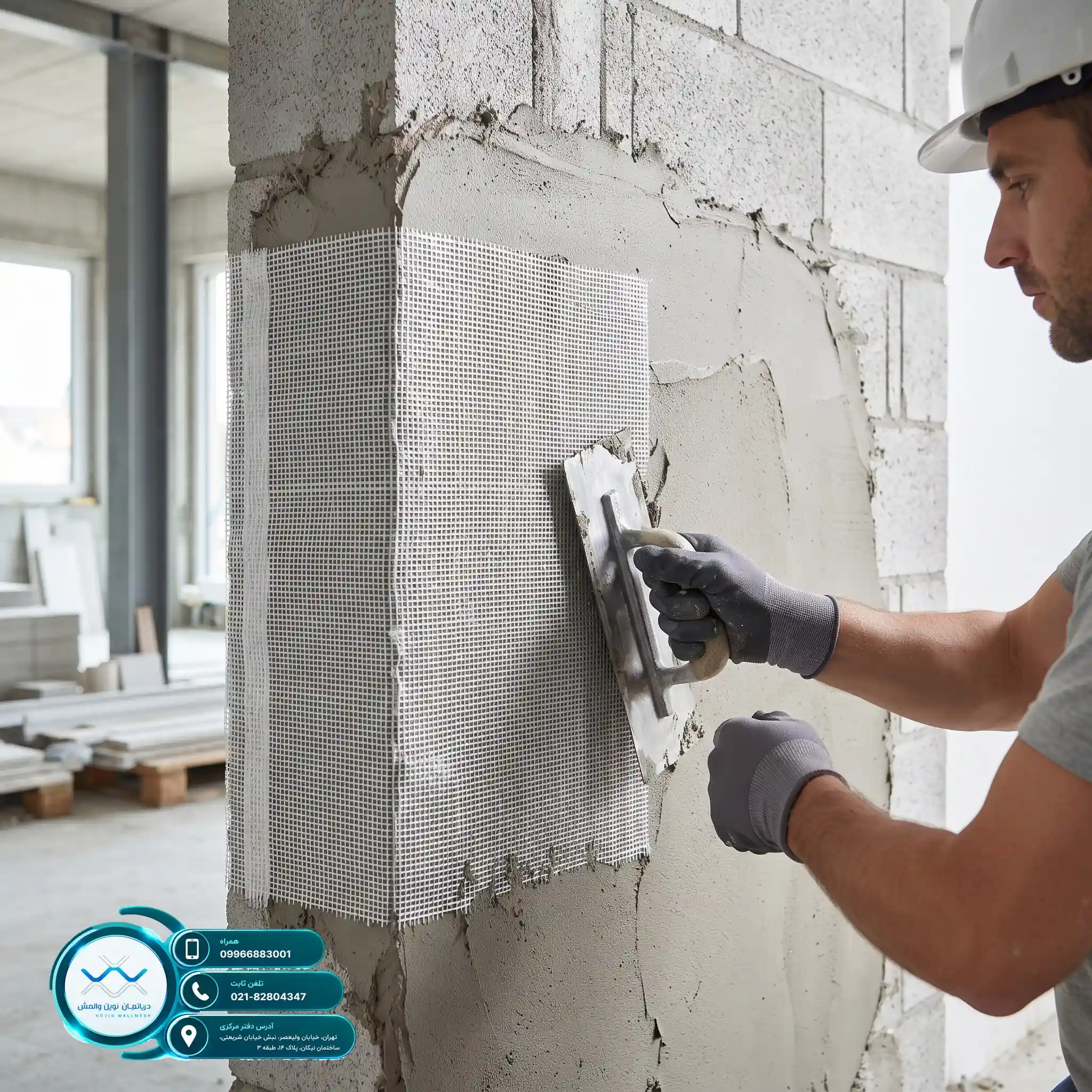 کنترل هزینه اجرای وال مش با انتخاب مش فایبرگلاس C-Glass