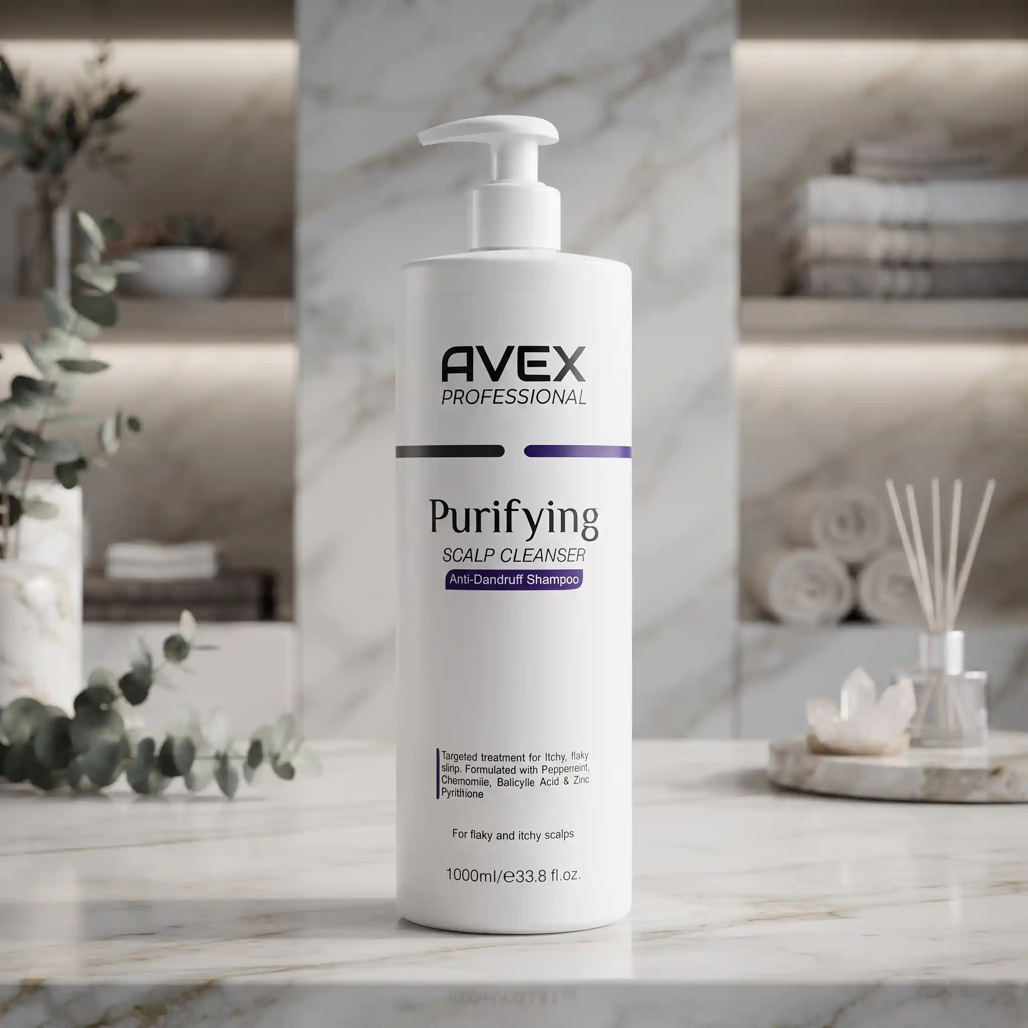 لایه برداری پوست سر با شامپو پیوریفایینگ اوکس | Purifying Scalp Cleanser AVEX