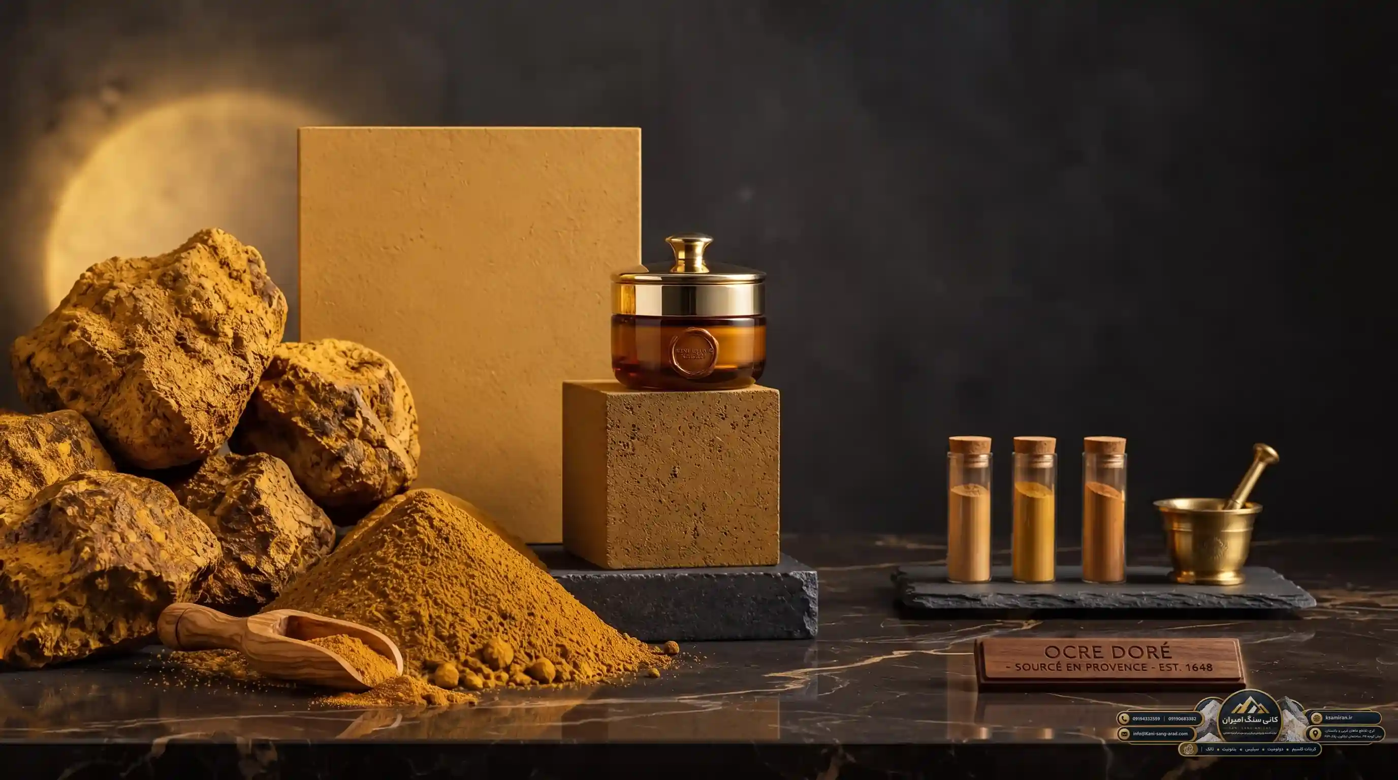 نقش اکسید لیمونیت (گل ماش) در تولید پیگمنتهای معدنی