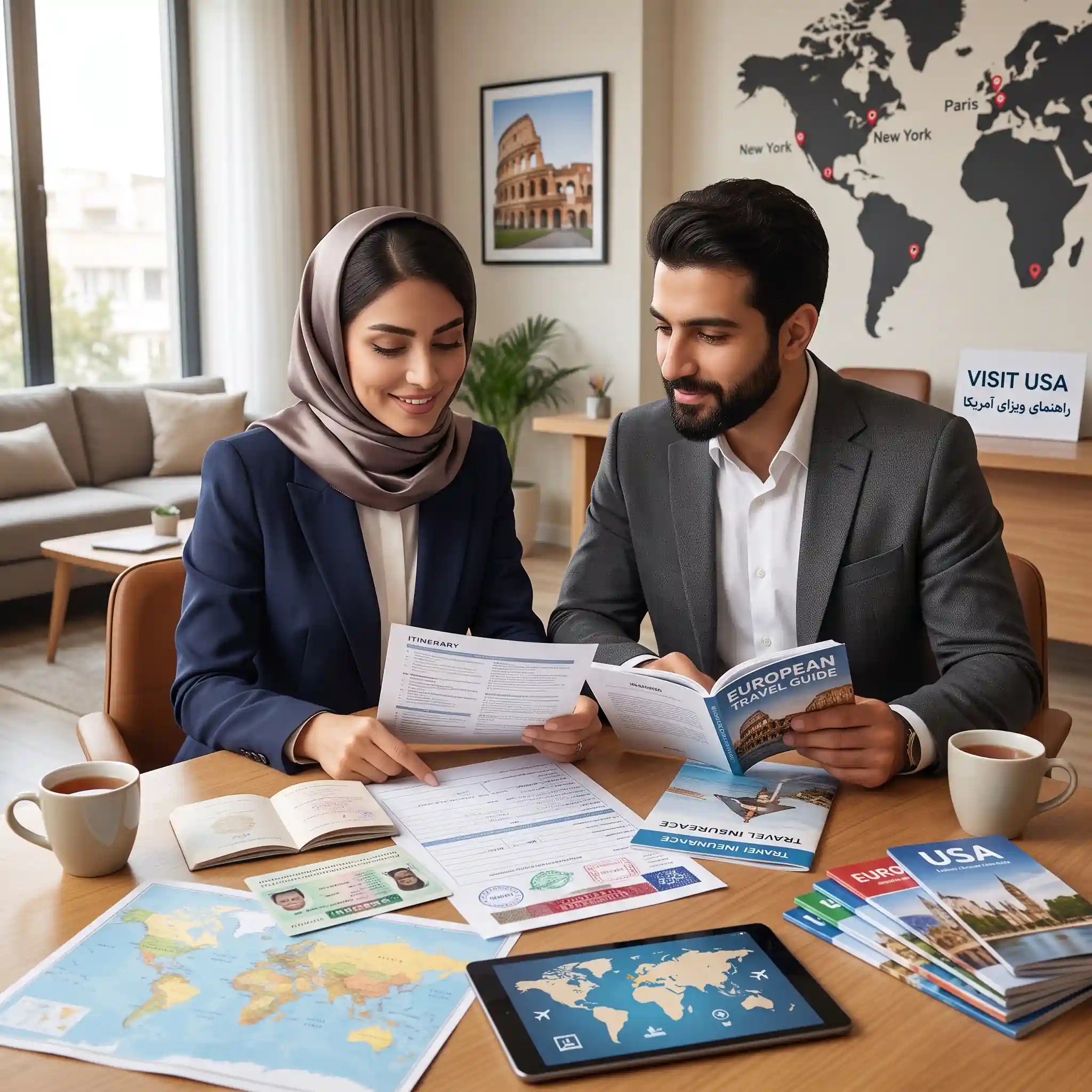 راهنمای کامل قیمت و شرایط ویزای آمریکا و ویزای شینگن اروپا