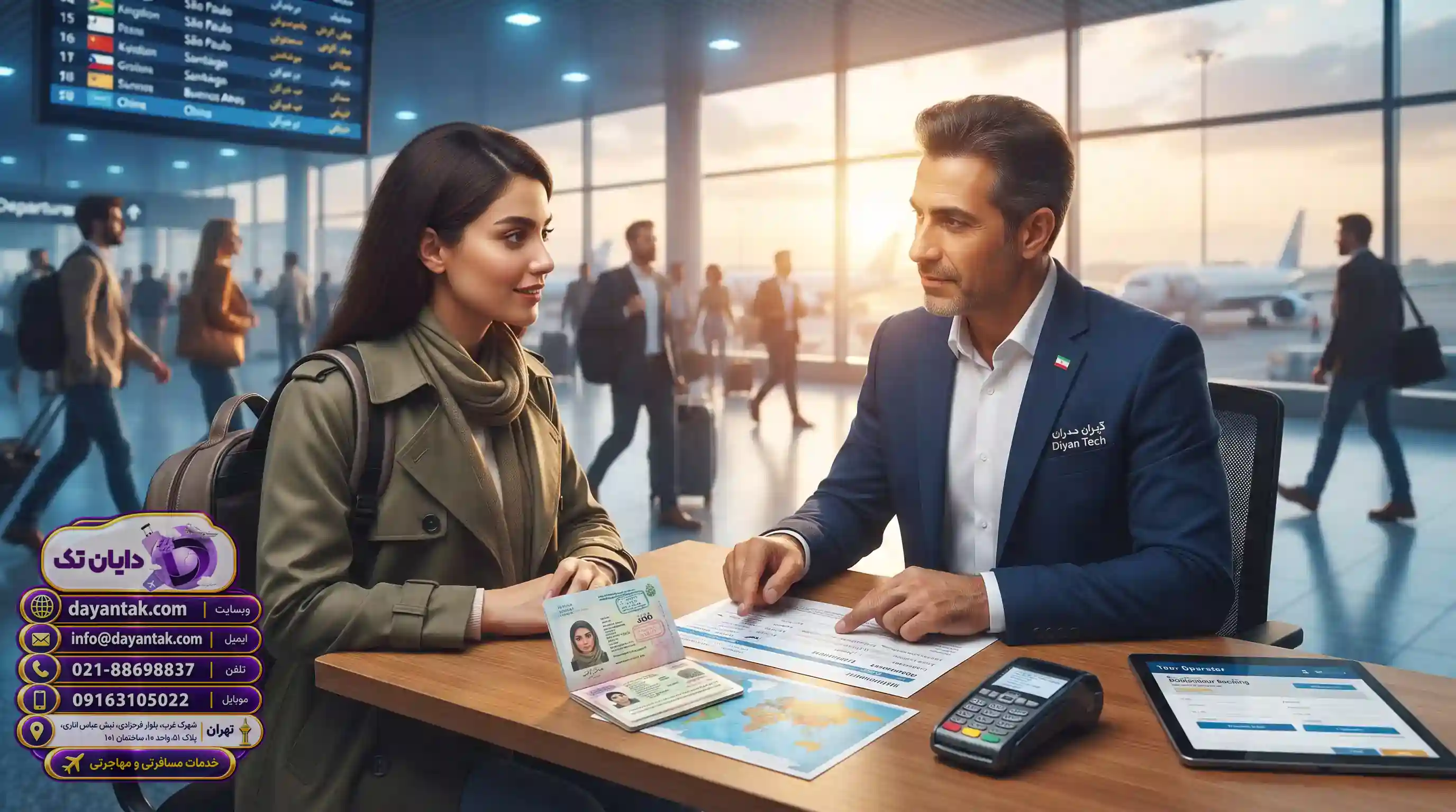 تاثیر خدمات ویزا بر قیمت تورهای آمریکای جنوبی در دایان تک