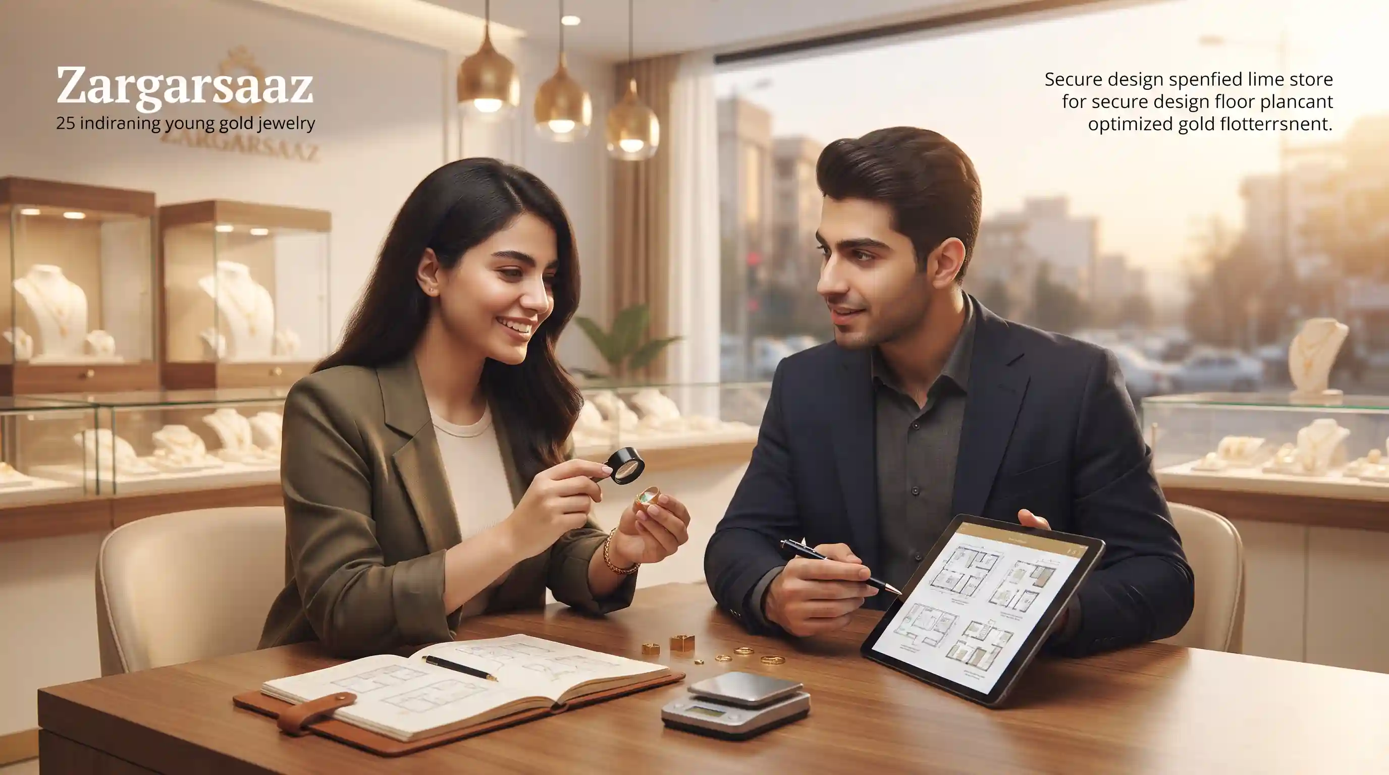 🚪 استانداردسازی طراحی دکوراسیون و ویترین امن طلافروشی