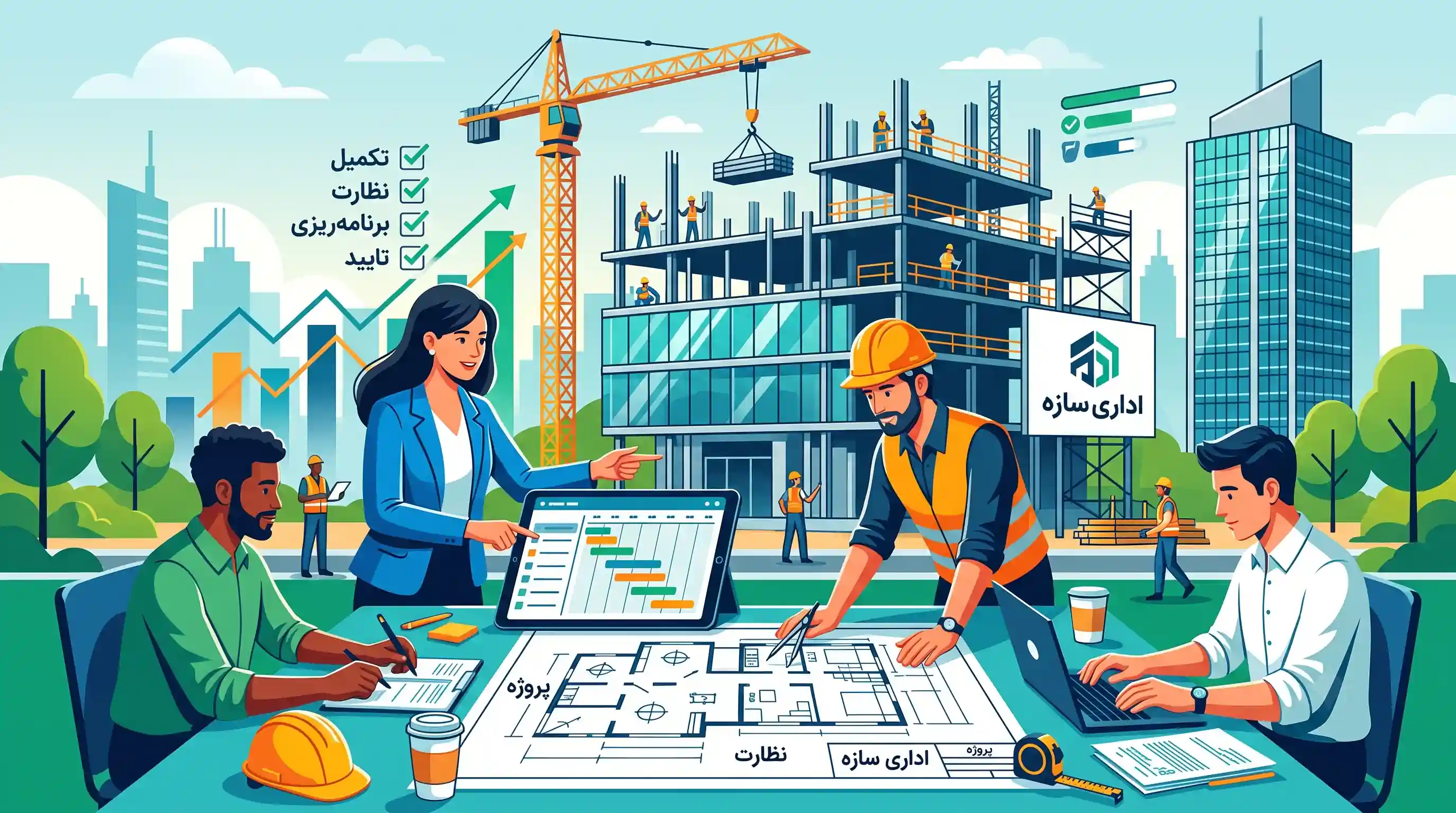 🏆 راهنمای جامع سفارش و نظارت بر اجرای پروژه با اداری سازه