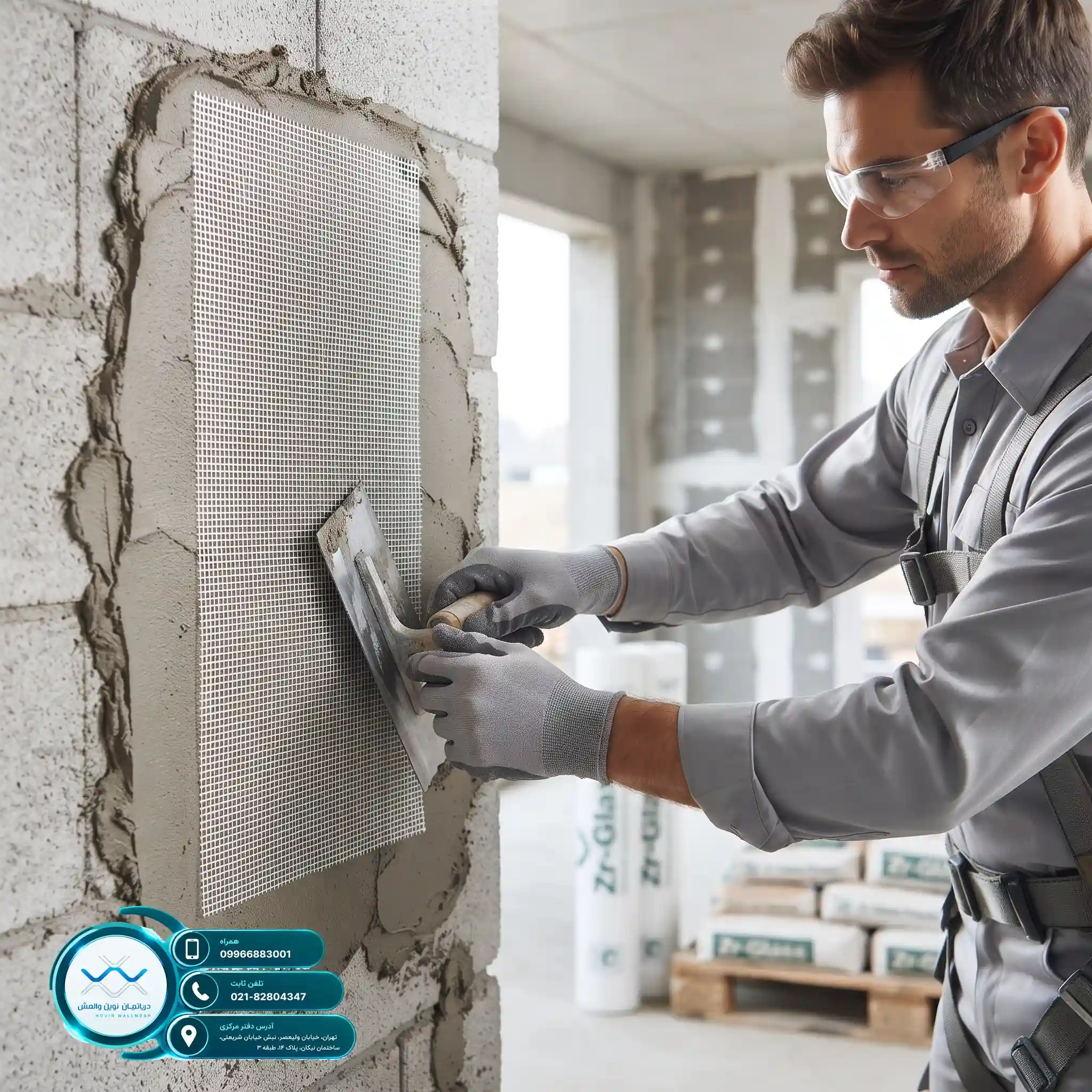 تعیین دقیق هزینه اجرای وال مش با مش فایبرگلاس Zr-Glass