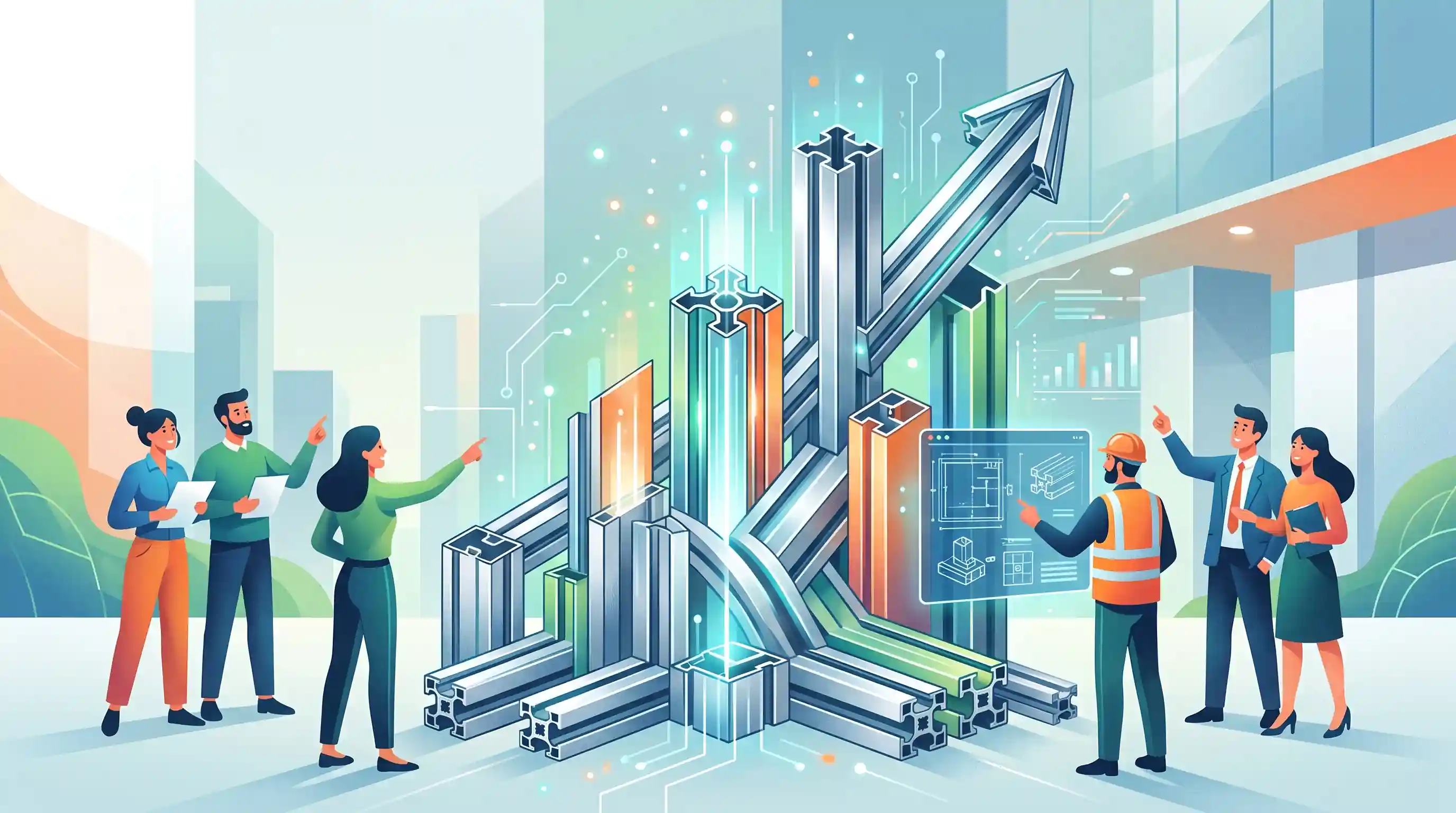 🔩 یراق آلات و پروفیل آلومینیوم ستون های پنهان کیفیت