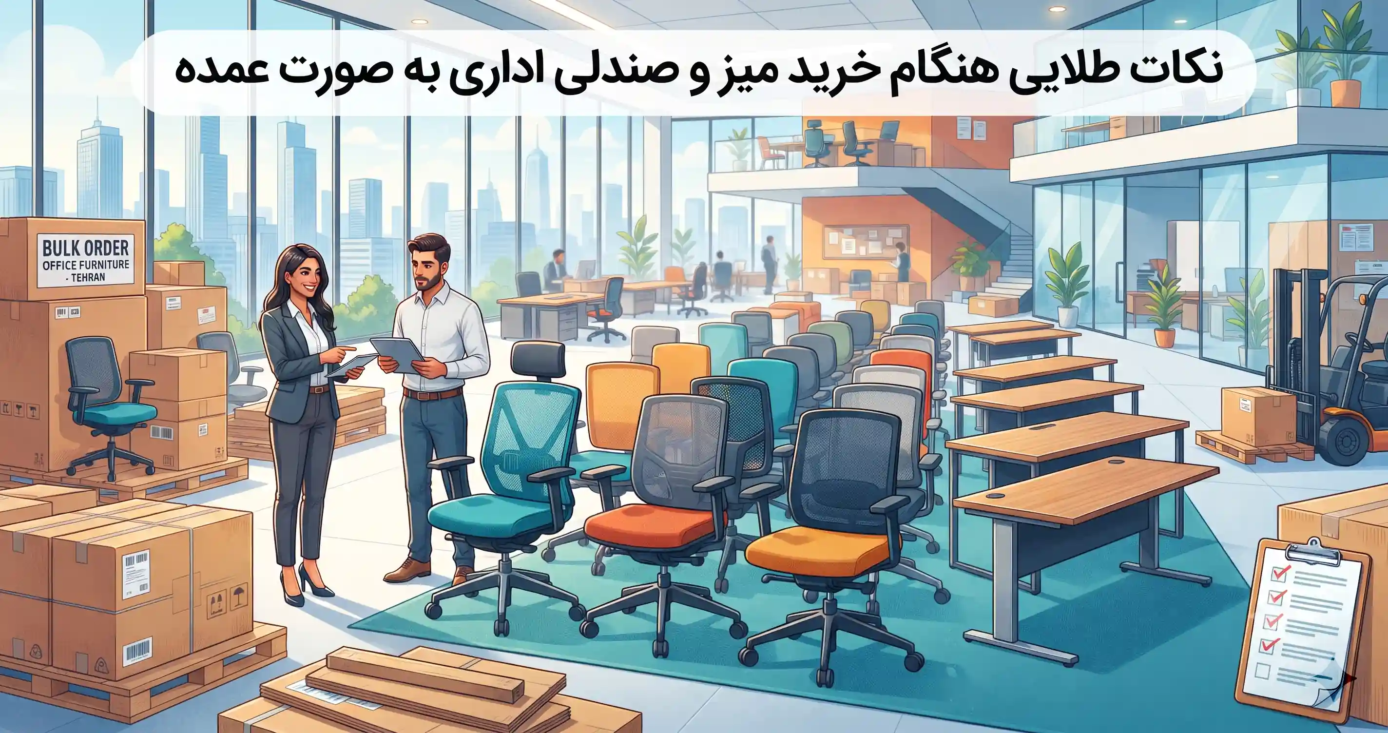 🛒 نکات طلایی هنگام خرید میز و صندلی اداری به صورت عمده
