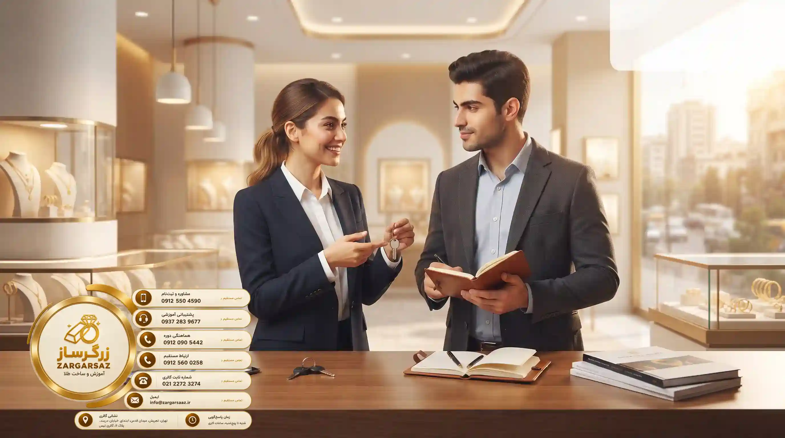 🤝 دوره طلافروشی زرگرساز؛ مسیر مطمئن تا استقلال مالی