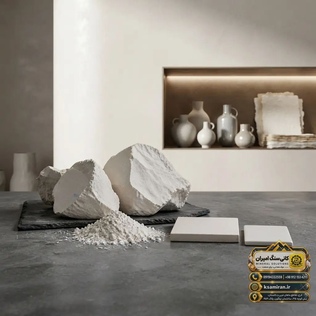خرید عمده پودر معدنی کائولن مش 450