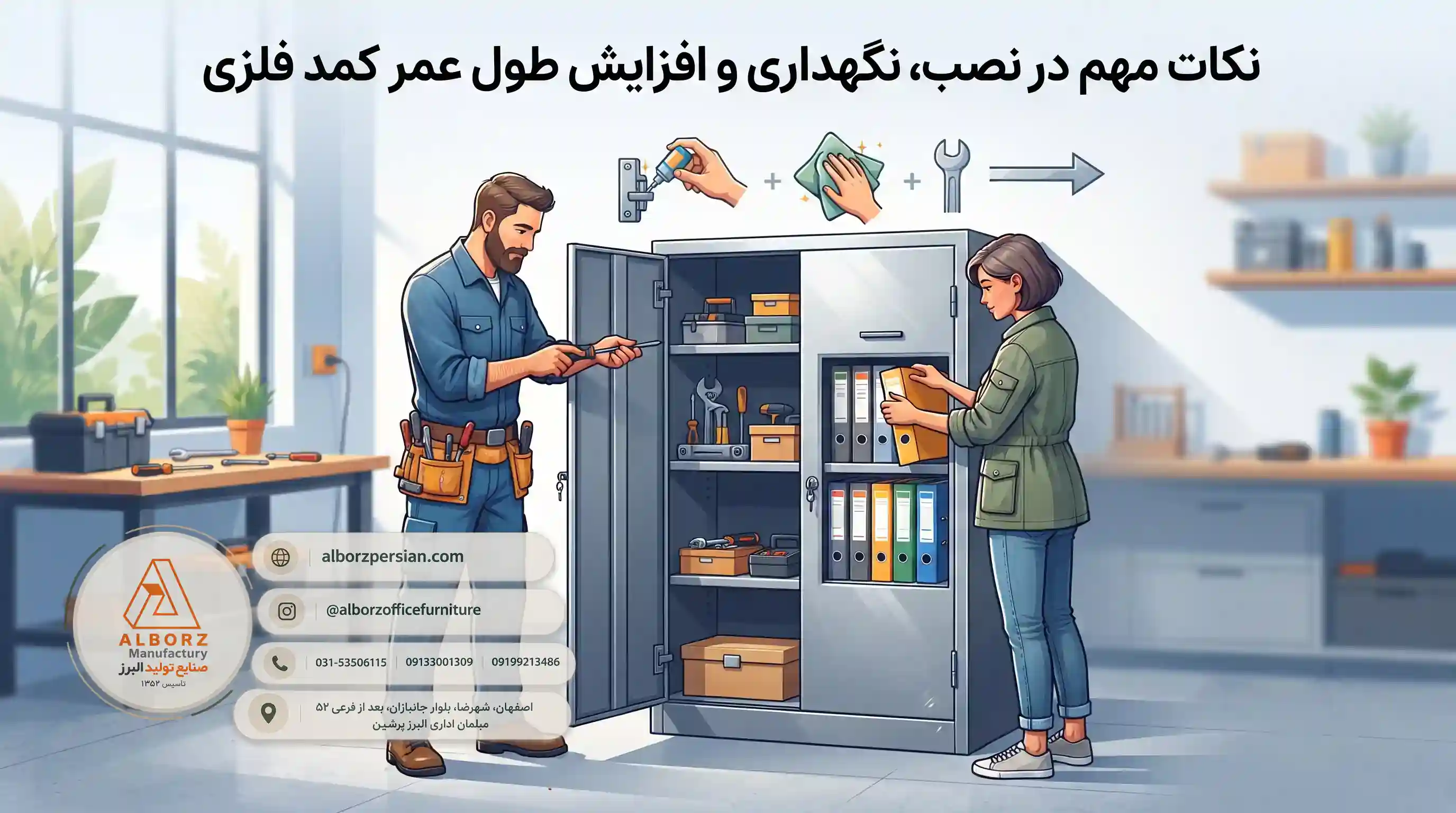 🔍 آشنایی با انواع کمدهای بایگانی فلزی و کاربردهای آن