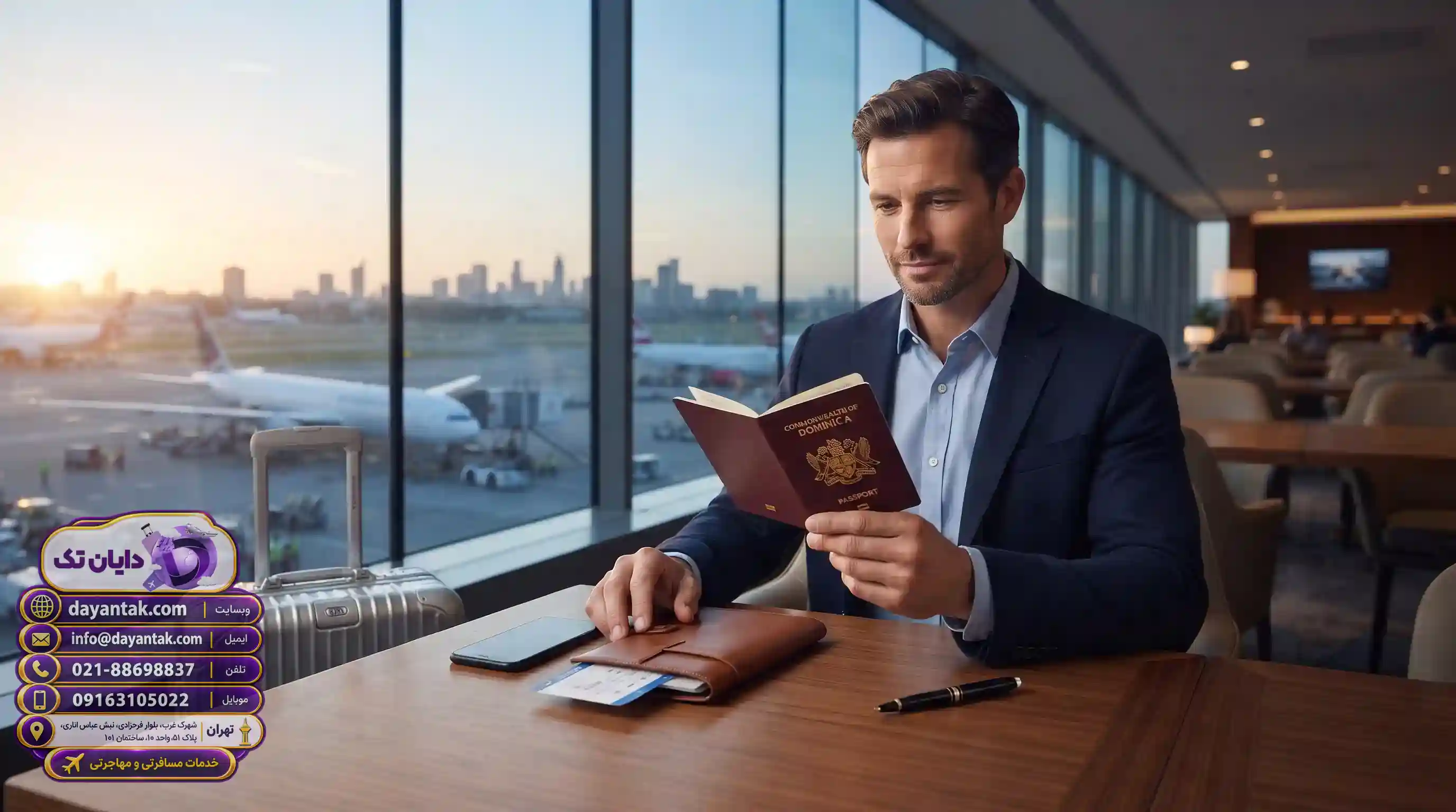 🗺️ مراحل اخذ پاسپورت دومینیکا با دایان تک