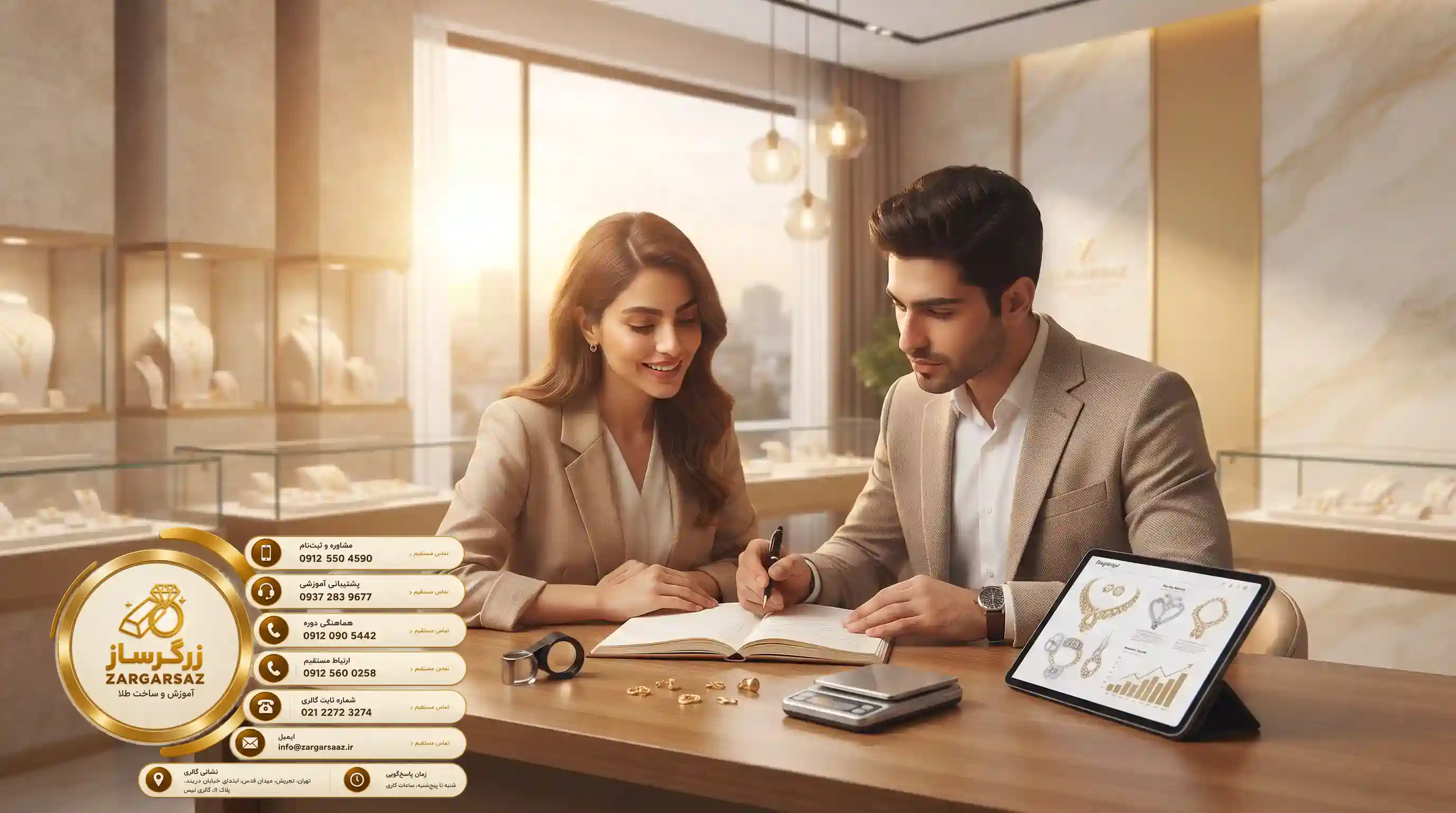 💎 سرفصلهای جامع و عملی در فرآیند ثبت نام در دوره آموزش طلافروشی زرگرساز