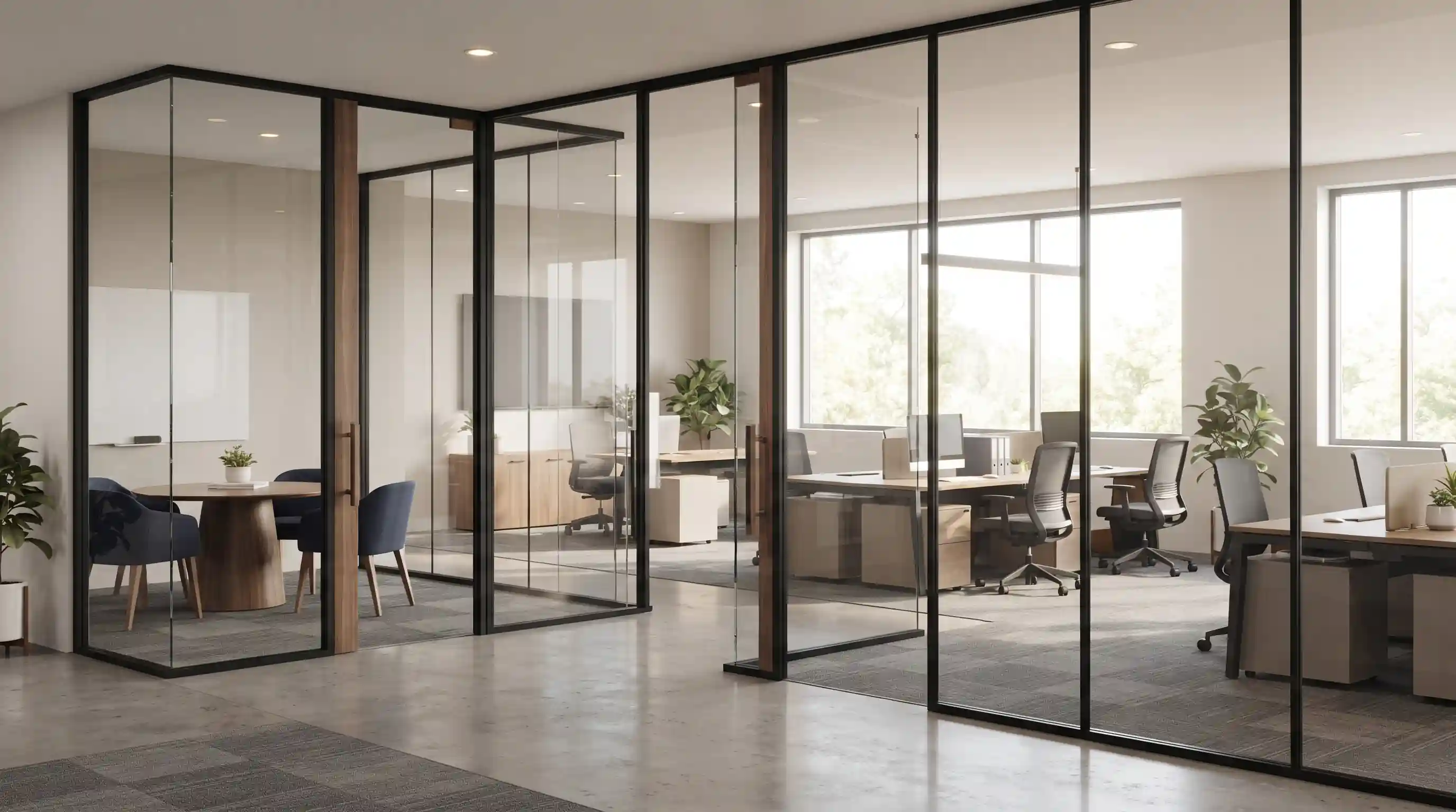 🏢 چگونگی تحول فضای کار با اجرای پارتیشن اداری شیشهای