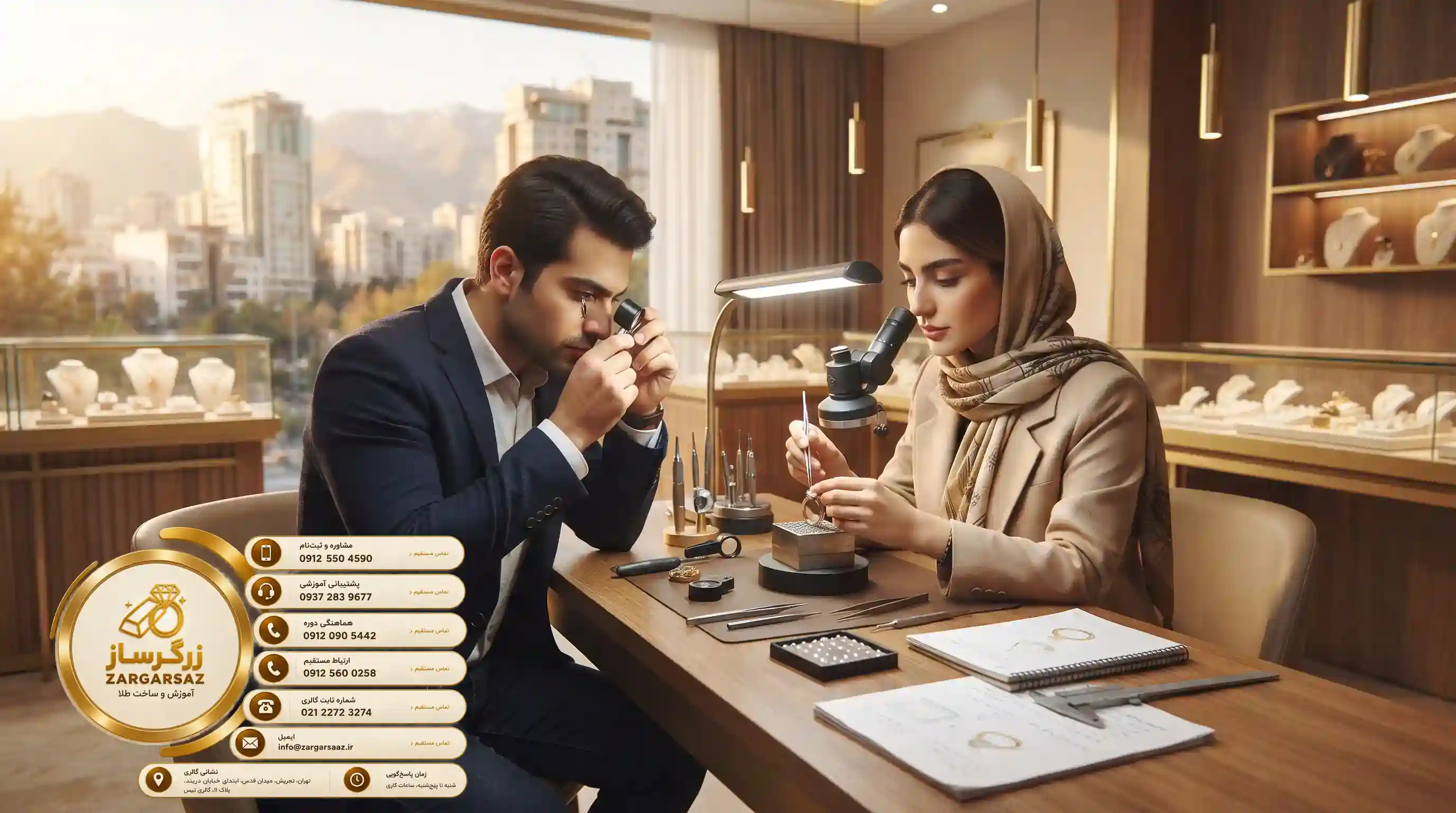 کاربرد تکنیک مخراج‌کاری در دوره طلافروشی پیشرفته