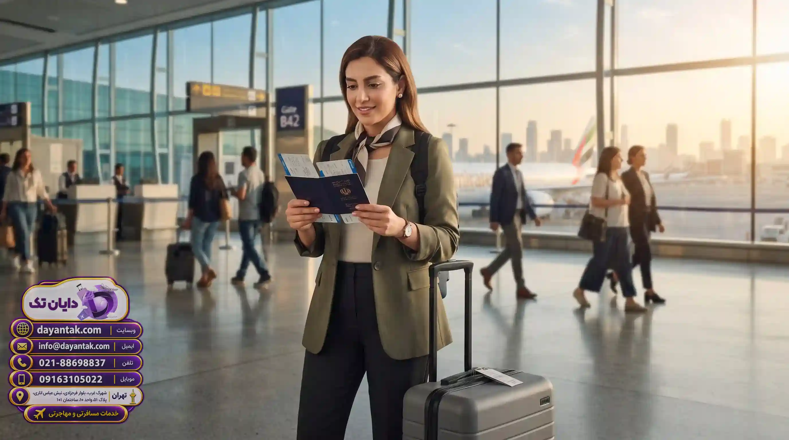 ✈️ نقش دایان تک در رزرو تور خارجی و تسهیل فرآیند اخذ ویزا