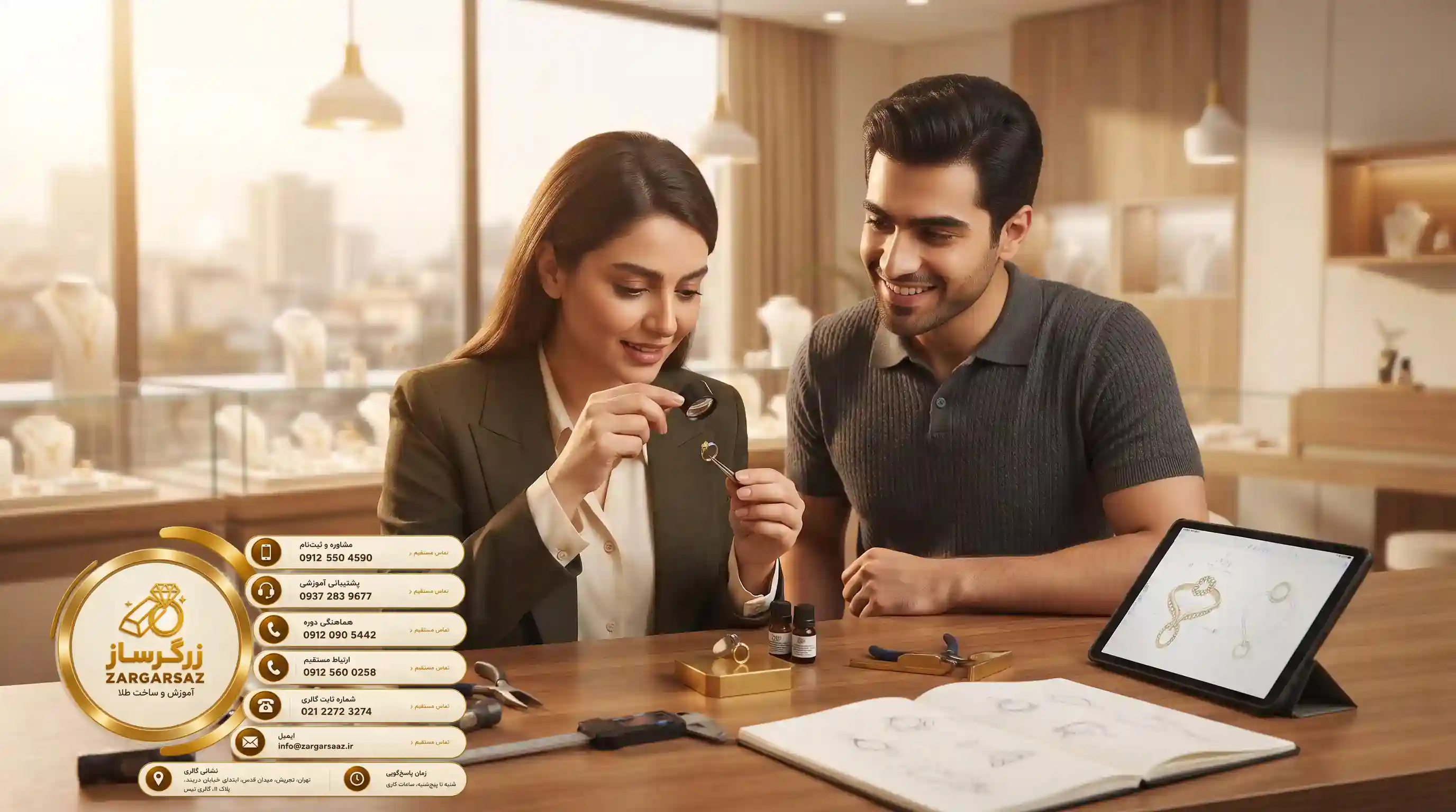 ثبت نام در دوره آموزش طلافروشی زرگرساز و درآمدزایی پایدار