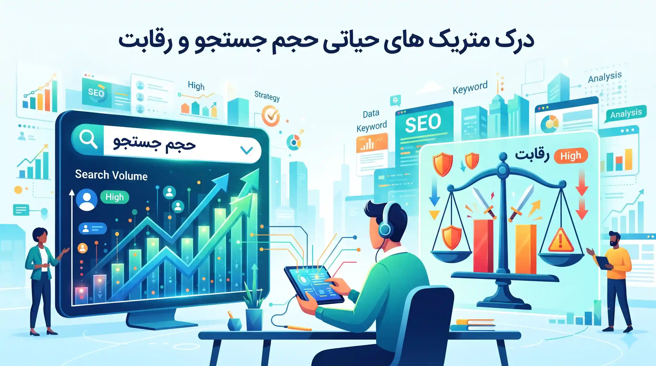 📊 درک متریک های حیاتی حجم جستجو و رقابت