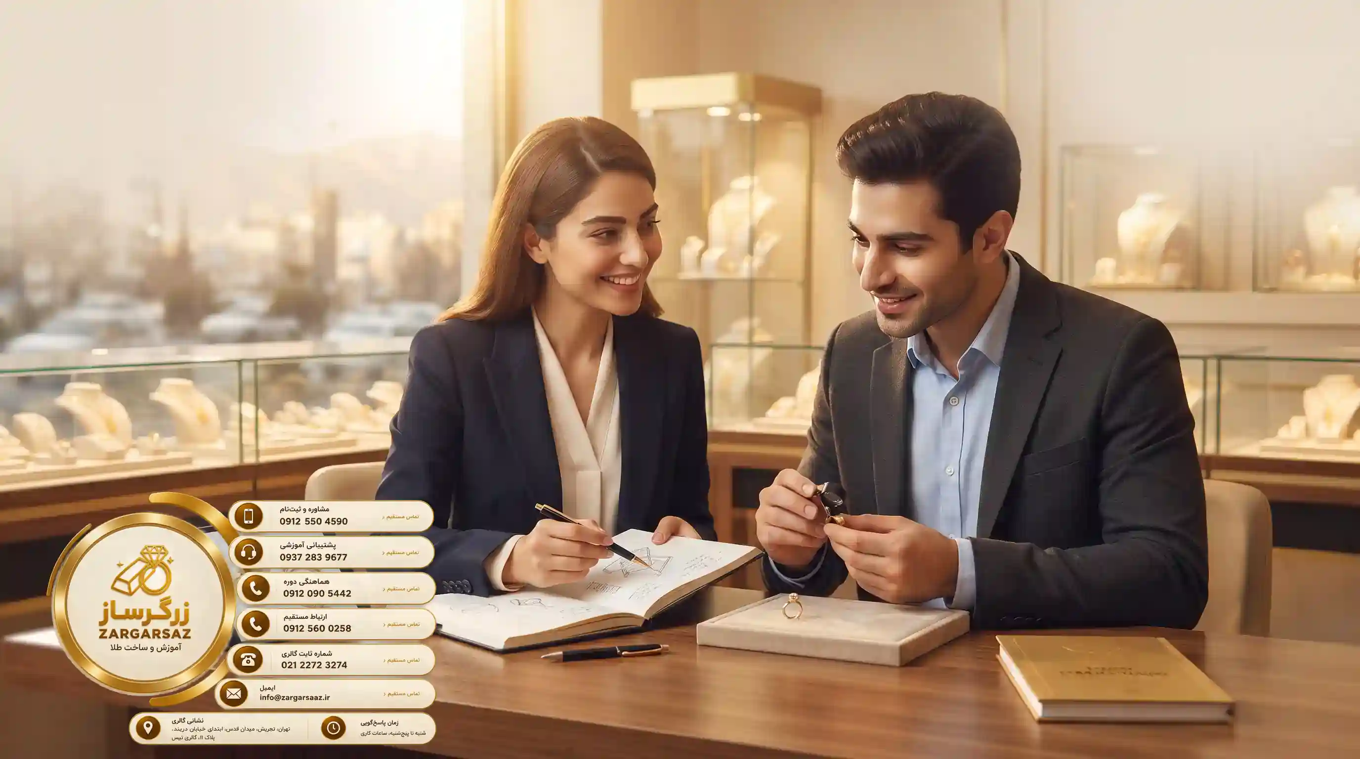 پاسخ به سوالات ثبت نام در دوره آموزش طلافروشی زرگرساز