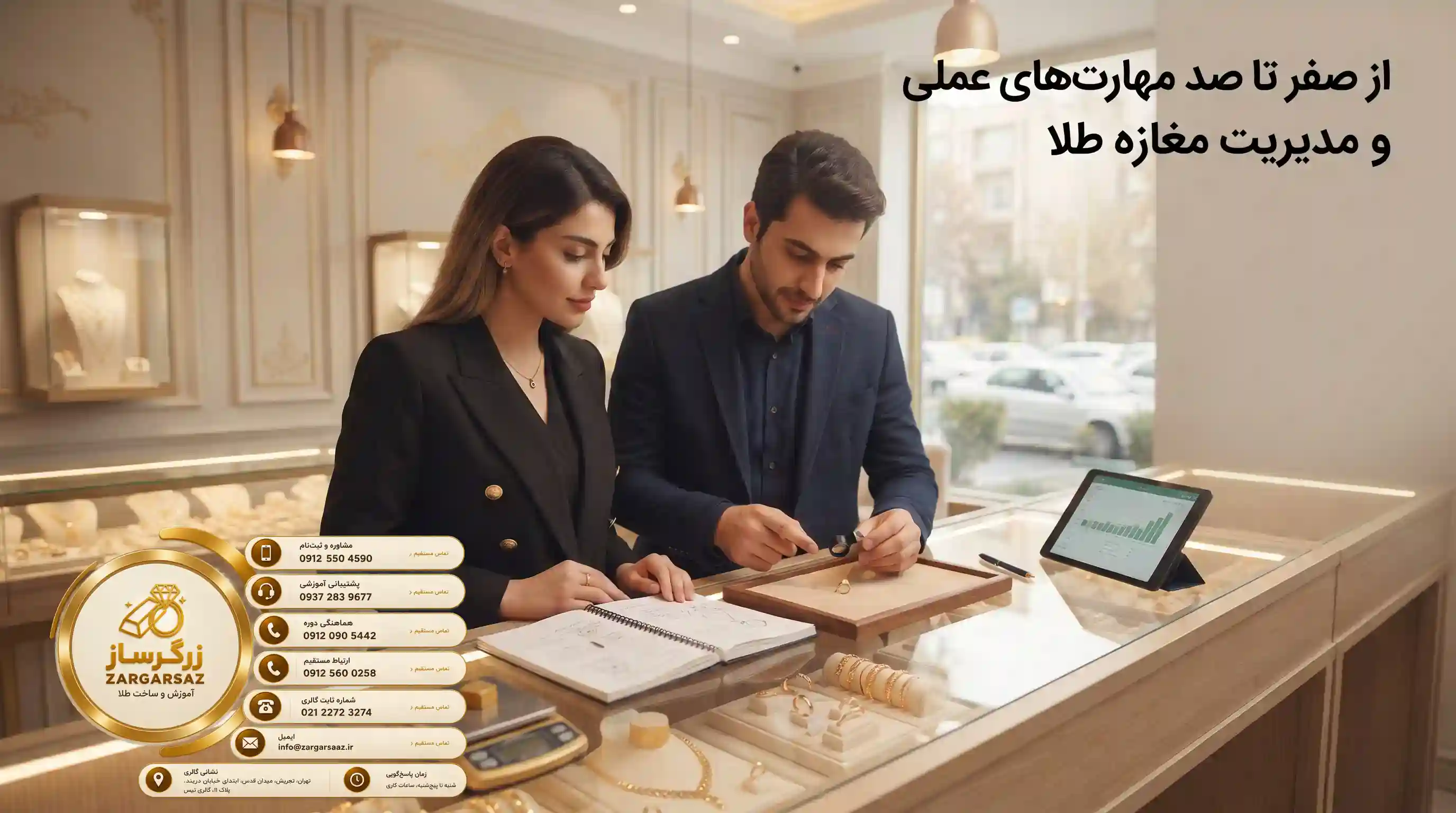 🛠️ از صفر تا صد مهارت‌های عملی و مدیریت مغازه طلا