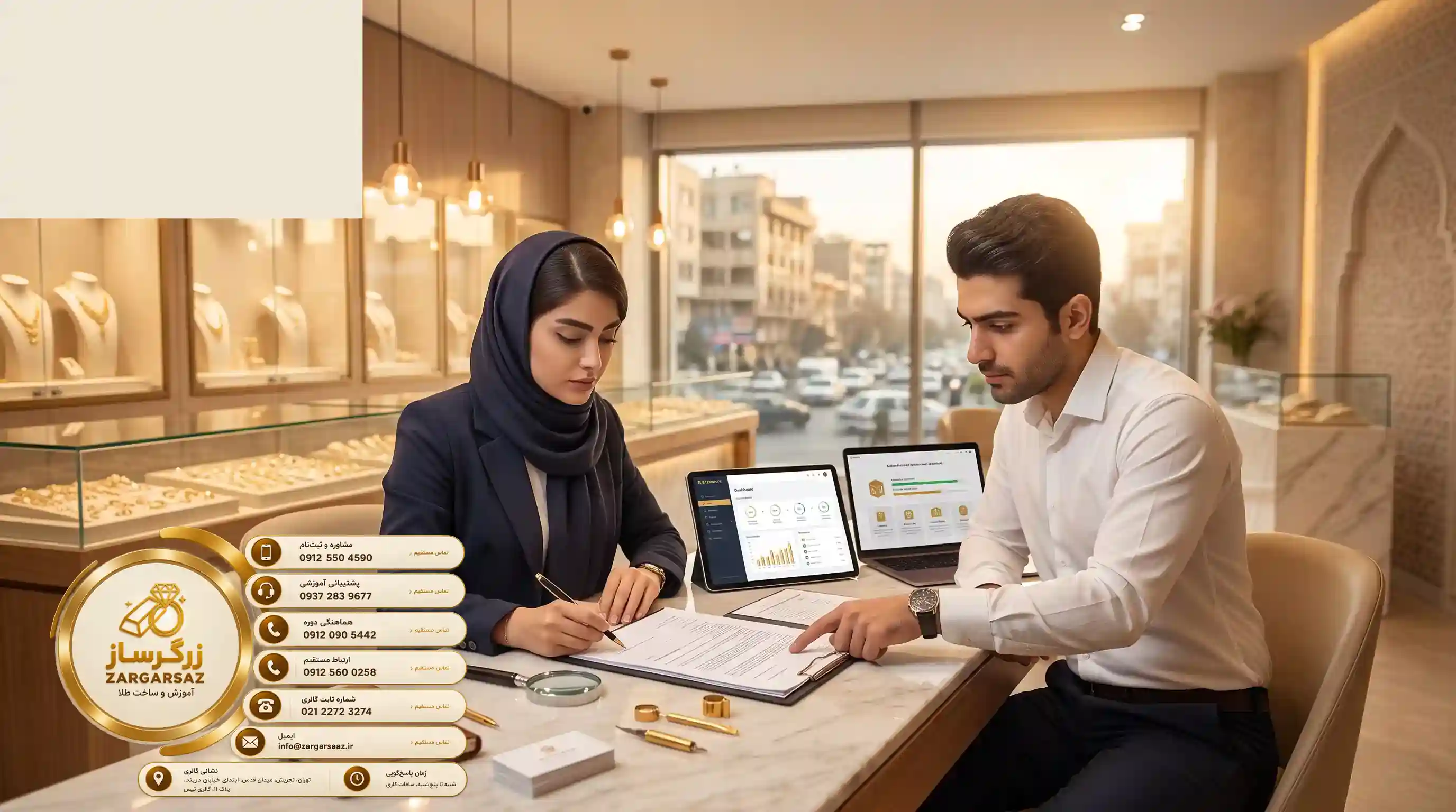 📋 مراحل گامبهگام ثبت نام در دوره آموزش طلافروشی زرگرساز