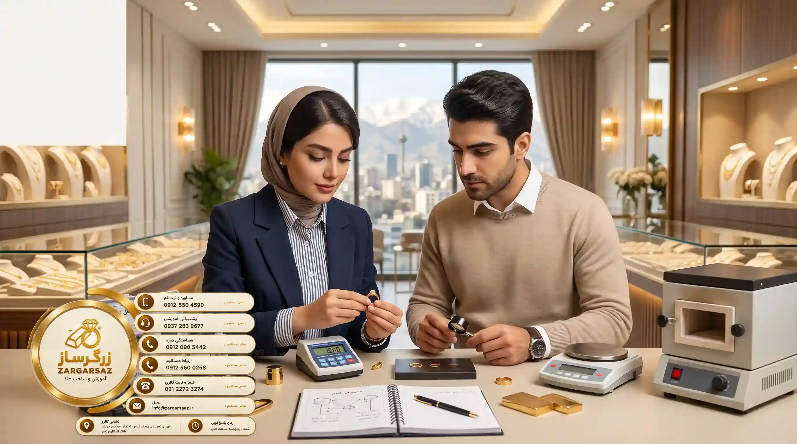 🔍 اصول حرفهای در آموزش طلافروشی و عیارسنجی