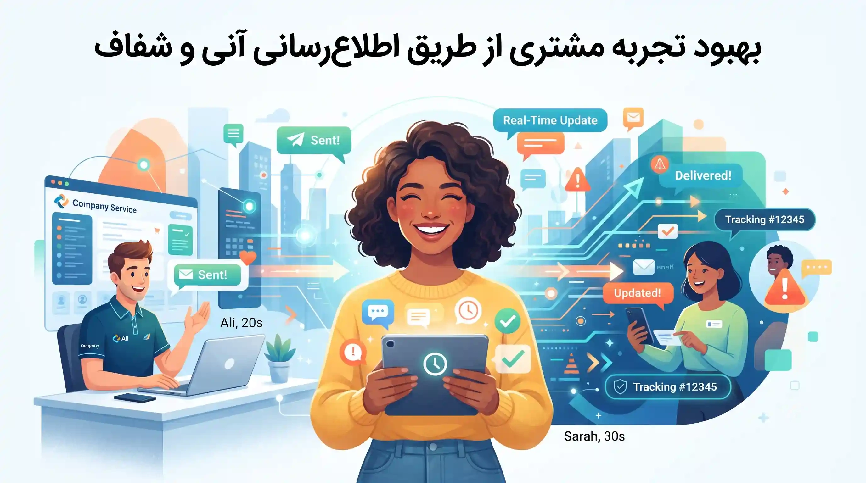 💬 بهبود تجربه مشتری از طریق اطلاعرسانی آنی و شفاف